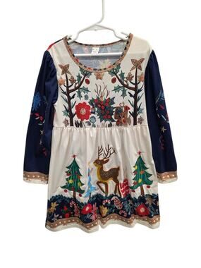 Mini Taylor Christmas Holiday Fit & Flare Girls Dress 7-8 year